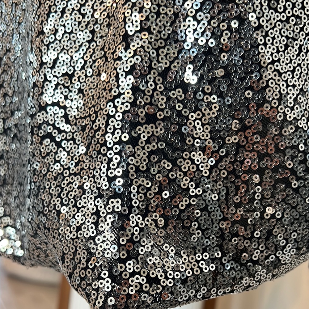 Silver Sequin Sleeveless Tank - Picture 4 of 7